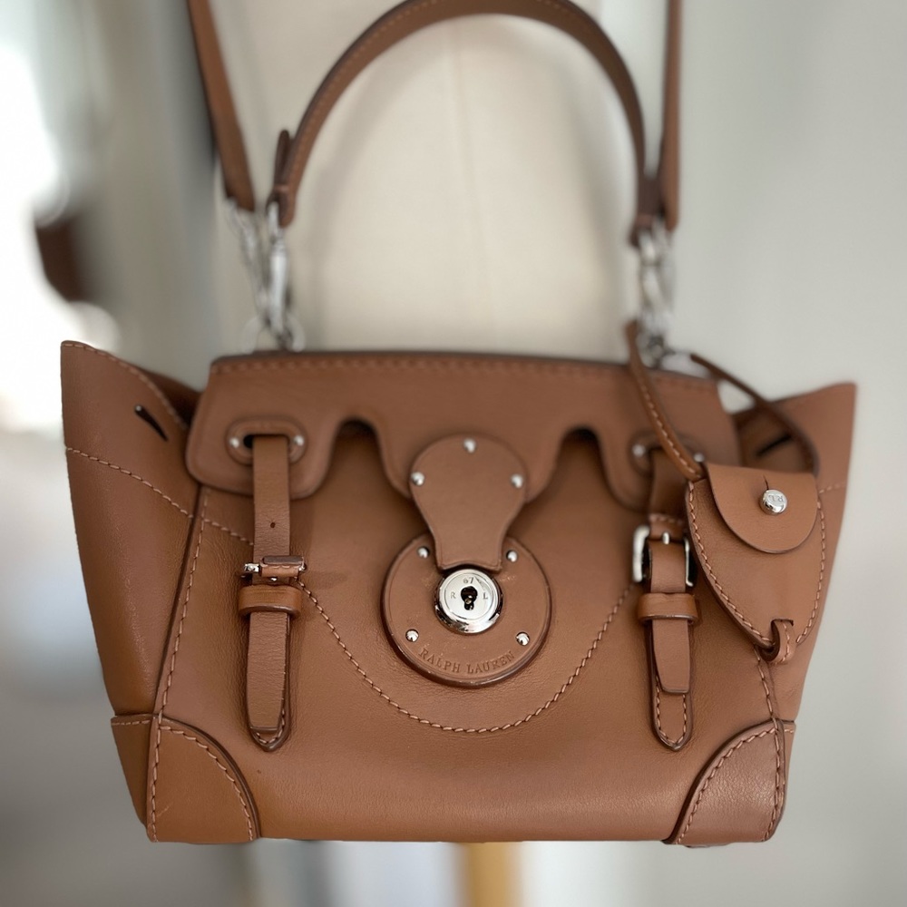 Ralph Lauren Purple Label Ricky Mini Lady Handbag RL gold excellent condition